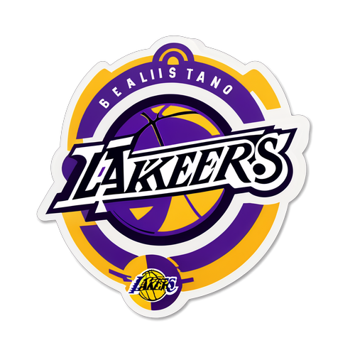 Logo des Lakers fusionné avec des éléments de la pop culture