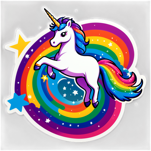 Unlock Your Imagination! Discover the Mystical Unicorn Soaring Over Rainbows and Stars!