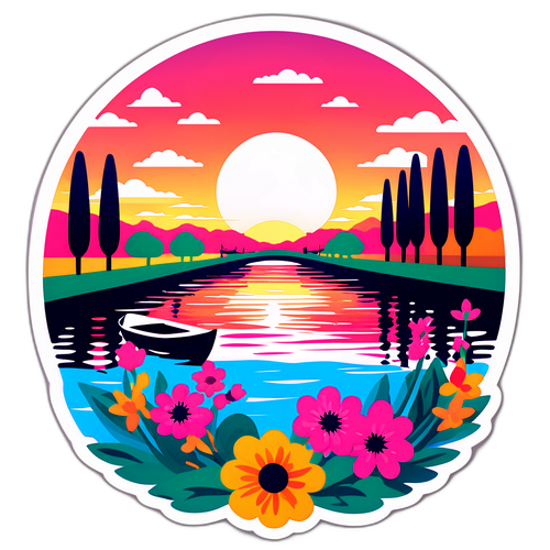 Sticker ter viering van het Canal du Midi