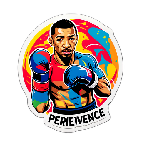 Sticker z dynamiczną ilustracją Jose Aldo