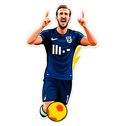 A Emoção do Gol: Adesivo Exclusivo de Harry Kane para Celebrar suas Conquistas!