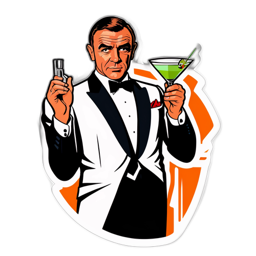 Sean Connery als James Bond met een Martini