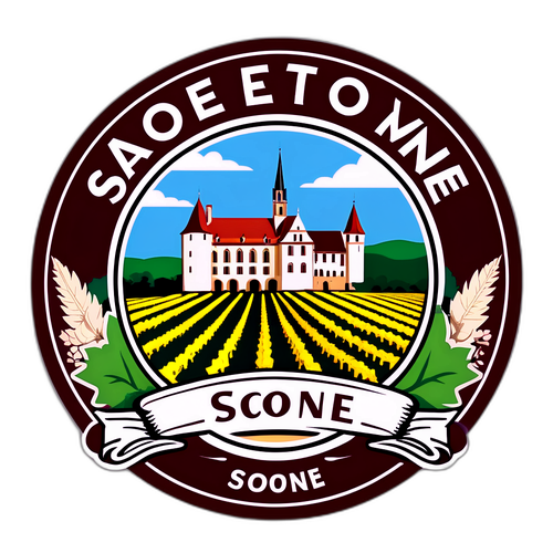 Autocollant de Saône-et-Loire : Nature, Vin et Gastronomie