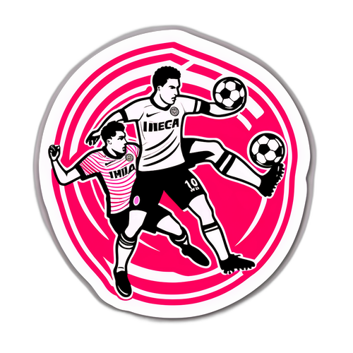 Autocollant représentant un match de football entre Inter Miami et Necaxa