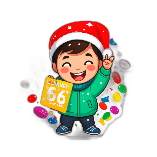 Adesivo Festivo Quina 6764: Vencedor de Loteria