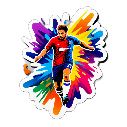 Αφηρημένη Τέχνη που Αντιπροσωπεύει την Ενέργεια ενός Αγώνα Serie A