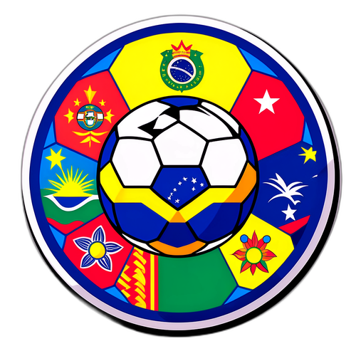 Sticker yenye Mpira wa Miguu na Alama ya Bahia