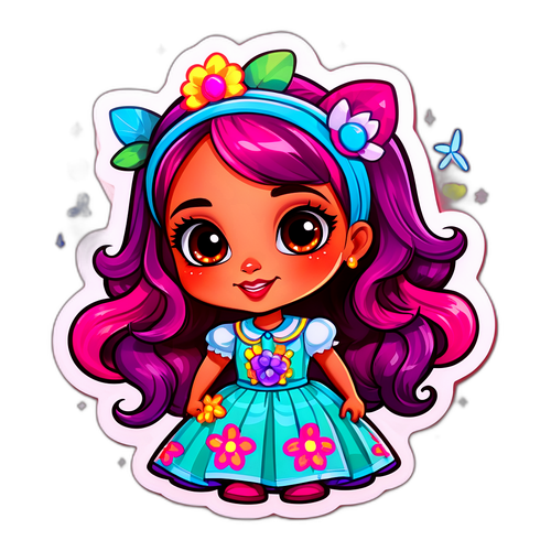 Sticker Yolla Yuliana yang Ceria