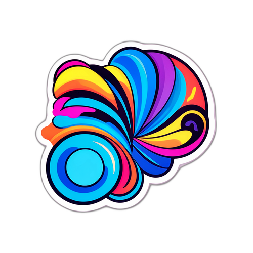 Abstracte Kunst Sticker van Toni Coppers