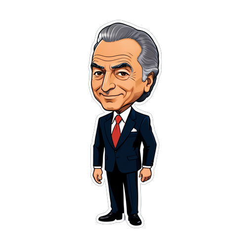 Ilustração de Michel Temer em estilo cartoon