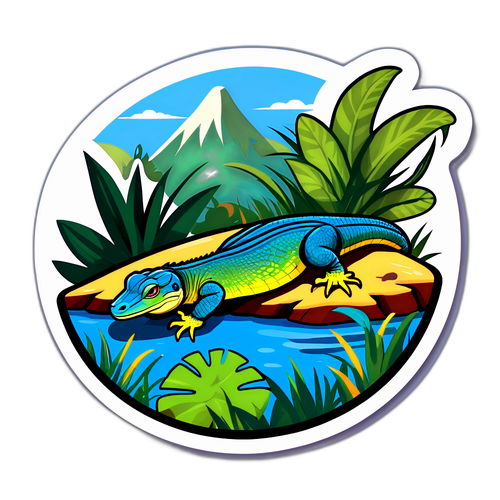 Water Monitor Lizard Sticker