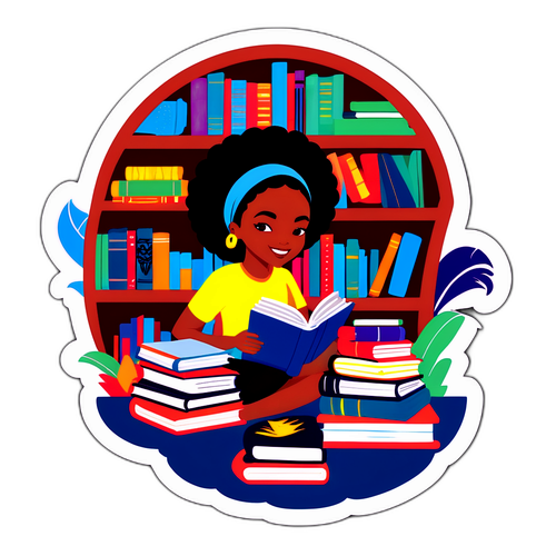 Biblioteca llena de libros con Imani Dia Smith