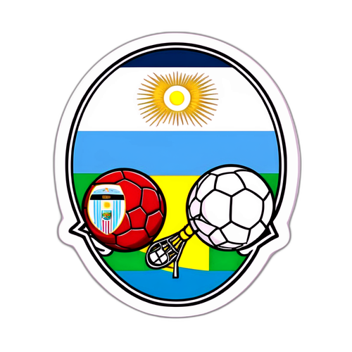 Tem vintage chủ đề thể thao Argentina vs