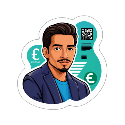 Sticker que celebra a Ezequiel Medrán