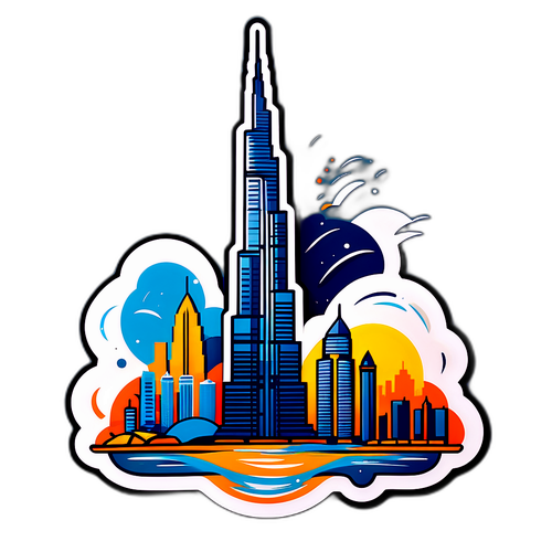 Burj Khalifa Stílusos Ábrázolás