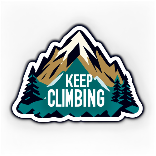 Keep Climbing Motivational Sticker