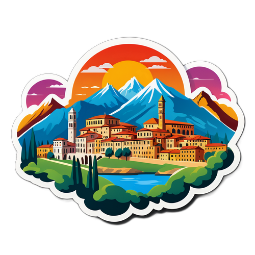 Autocolant artistic cu peisaje celebre din Italia