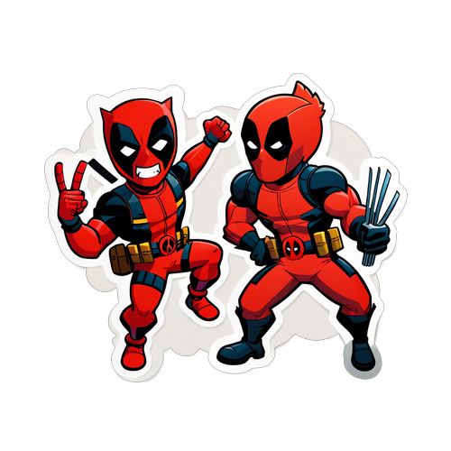 Aksi Konyol Deadpool dan Wolverine: Jadikan Barangmu Lebih Ceria dengan Sticker Ini!