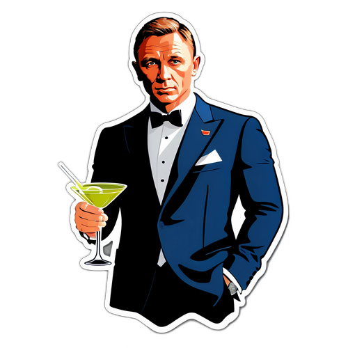 Elegant Silhuet af James Bond