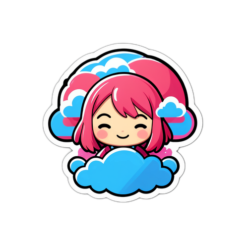 さくらインターネットをテーマにしたクラウドサービスのキャラクターのステッカー