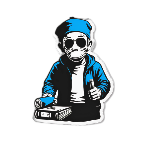 Mysterieuze sticker geïnspireerd door Banksy