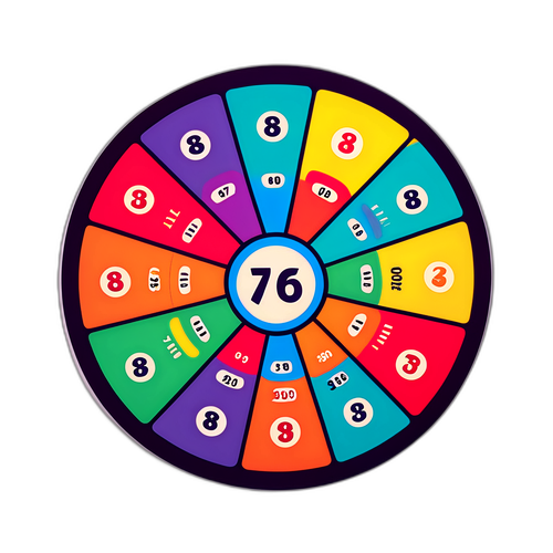 סטיקר של רשת לוטו בסגנון רטרו