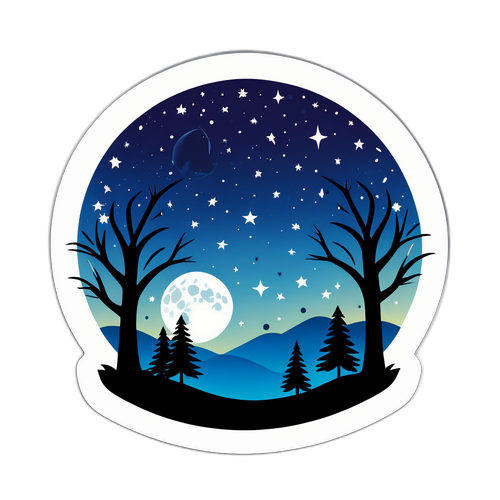 रहस्यमय रात का दृश्य