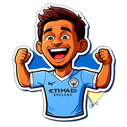Man City Maskot Glädje Sticker