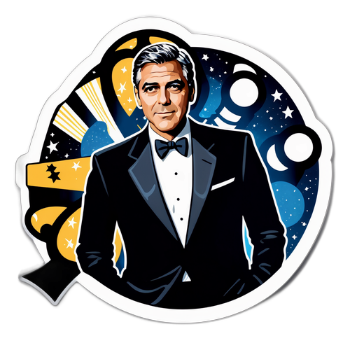 A Classy Sticker of George Clooney