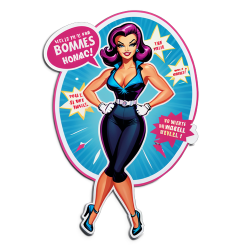 Bombshell Figur med Empowerment Budskaber