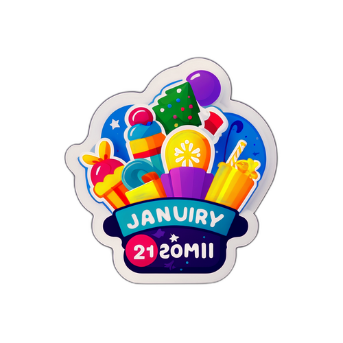 Яркий дизайн с событиями 21 января