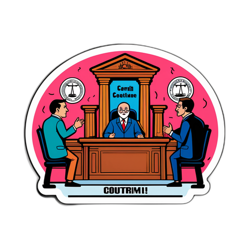 Scenă de proces amuzant