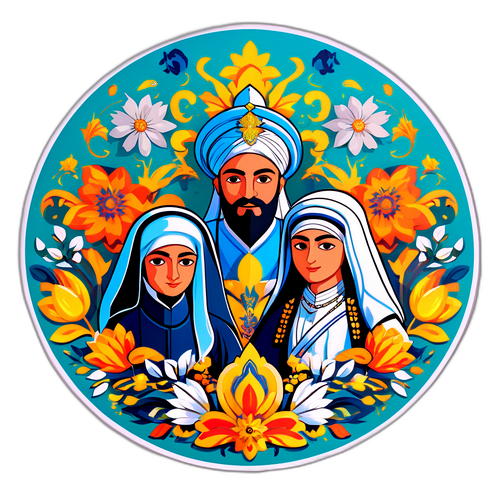 Vefa Sultan Karakterleri Çiçekli Arka Plan