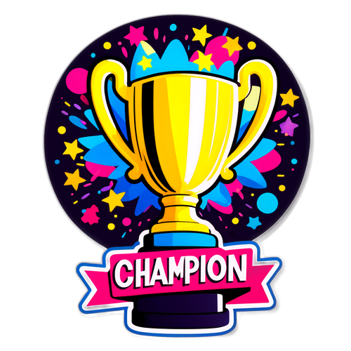 Motiverande klistermärke med Champions Mentalitet