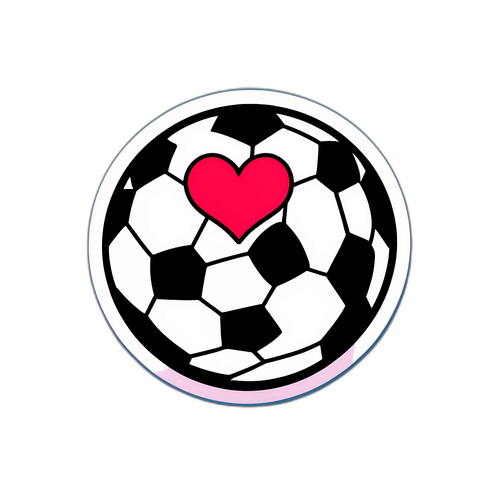 Criação de uma bola de futebol com um coração