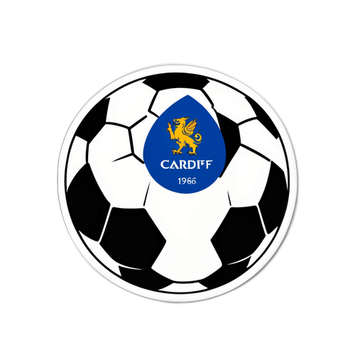 카디프 시티 유니폼과 축구공의 조화 스티커