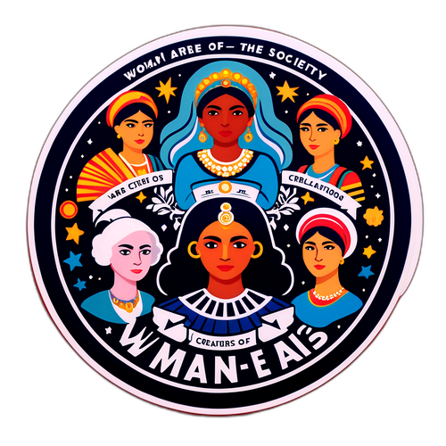 女性力量贴纸