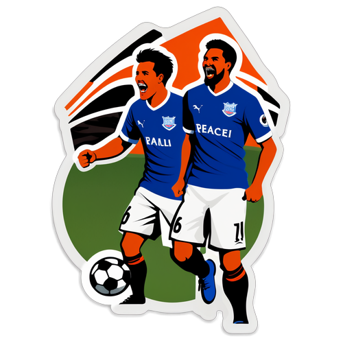 Sticker Kejayaan Pertandingan Sepak Bola