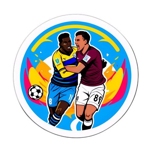 Sticker que celebra la rivalidad en el partido Bragantino vs Vitória