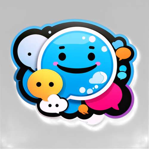 Teknologia-aiheinen tarra Skype-logolla