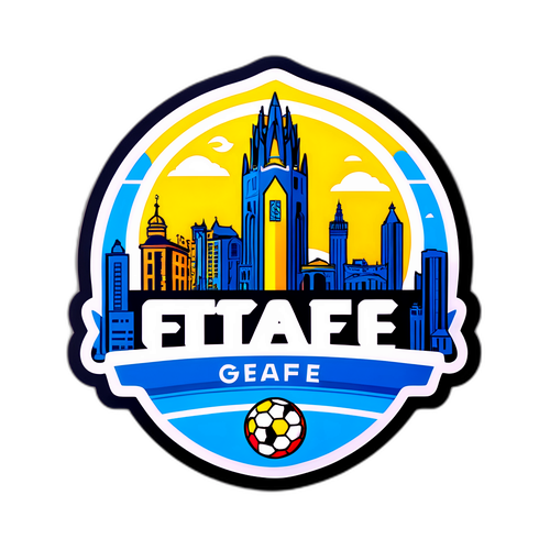 Sticker ya Getafe FC na Mandhari ya Jiji