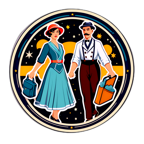 Nostalgische Illustration eines historischen Ereignisses aus dem Jahr 1923