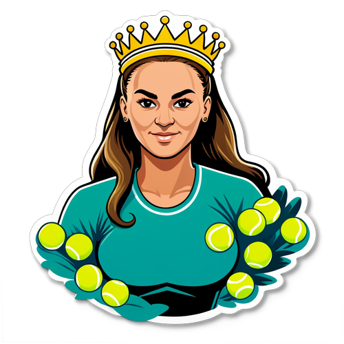 Królowa Tenisa: Sabalenka Otoczona Radosnymi Piłkami Tennisowymi!