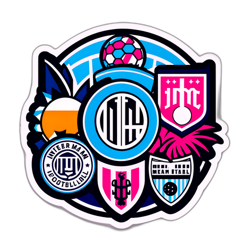 Modern Futbol Timleri Amblemleri Sticker Tasarımı