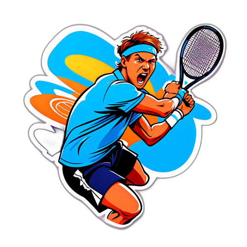 Jannik Sinner im dynamischen Tennismoment