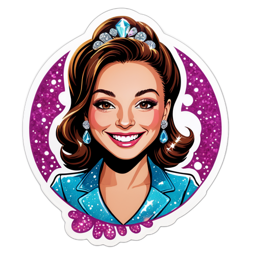 Autocollant de Carla Moreau avec un sourire radieux