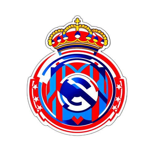 Stílusos, minimalista grafika - Real Madrid és Atlético Madrid címerei