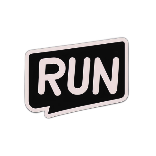 Стильний напис 'Біжи'