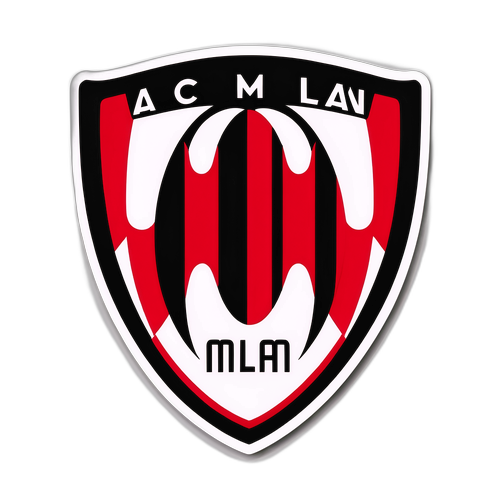 Projekt naklejki z legendarnym herbem AC Milan