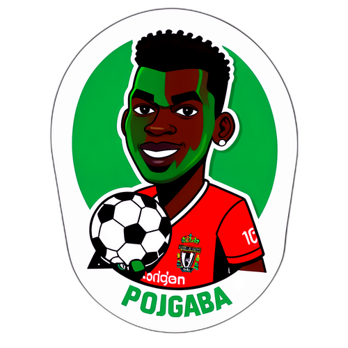 Stylizowany Charakter Pogby z Piłką Nożną